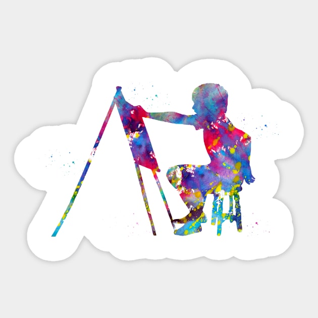 Little boy painting Sticker by erzebeth